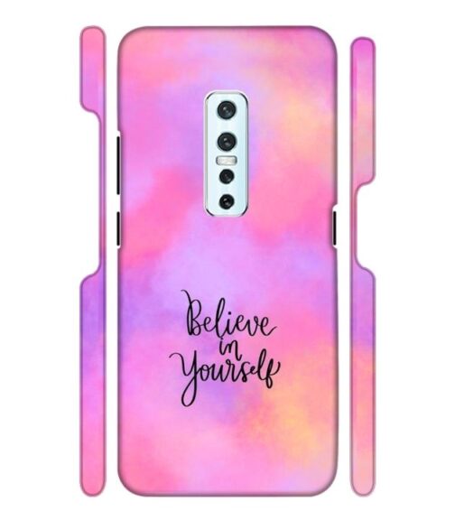 Colorfull background with text (Believe in youself) Vivo V17 Pro Mobile Cover