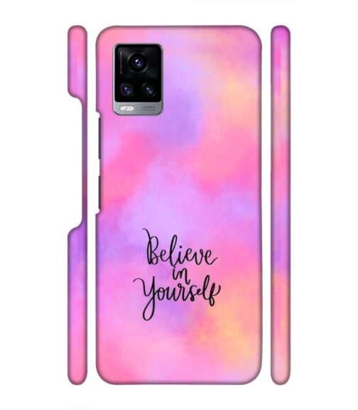 Colorfull background with text (Believe in youself) Vivo V20 Pro Mobile Cover