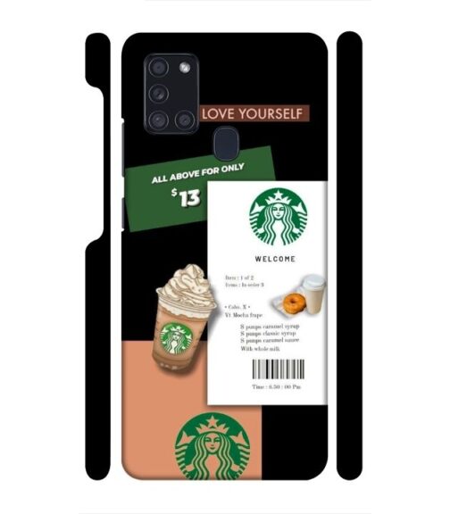 Starbuck background Samsung Galaxy A21 S Mobile Cover