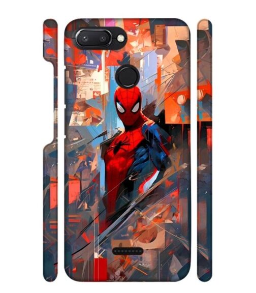 Spiderman graphics with mirror effect Redmi 6 Mobile Cover
