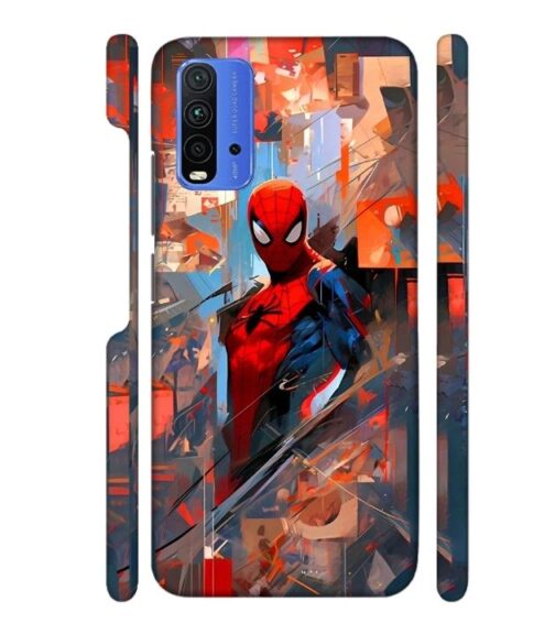 Spiderman graphics with mirror effect Redmi 9 Power Mobile Cover