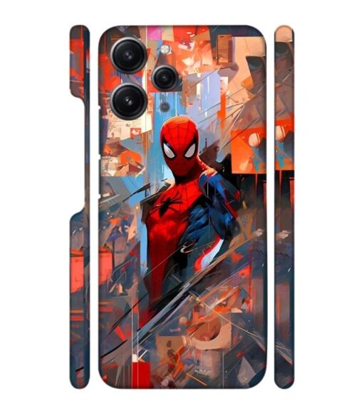 Spiderman graphics with mirror effect Redmi 12 (5G) Mobile Cover