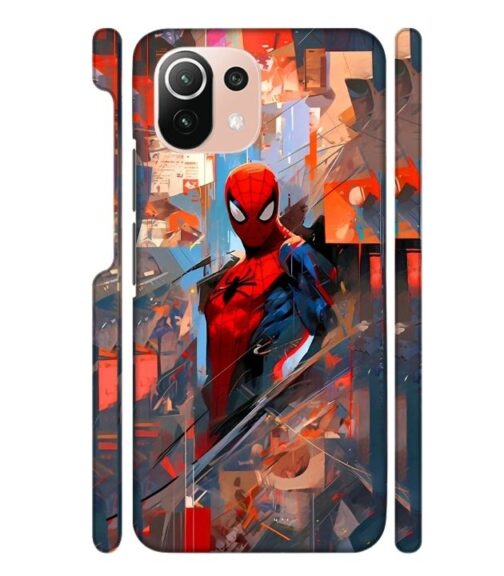 Spiderman graphics with mirror effect Mi 11 Lite Mobile Cover