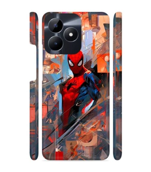 Spiderman graphics with mirror effect Realme C53 Mobile Cover