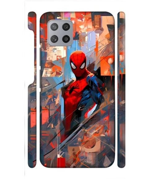 Spiderman graphics with mirror effect Samsung Galaxy M33 5G Mobile Cover