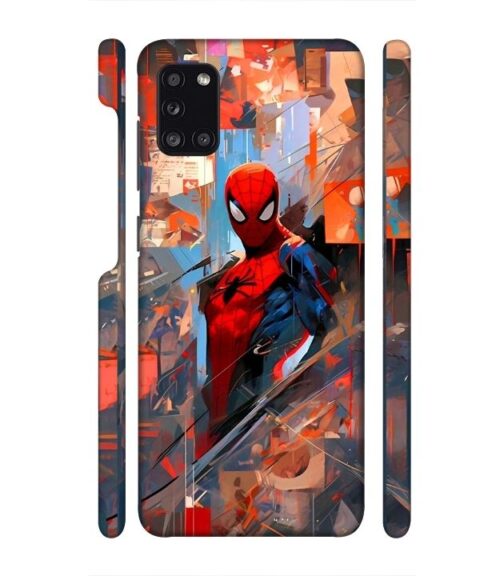 Spiderman graphics with mirror effect Samsung Galaxy A31 Mobile Cover