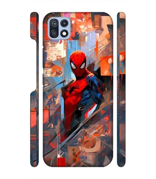 Spiderman graphics with mirror effect Samsung Galaxy F42 (5G) Mobile Cover