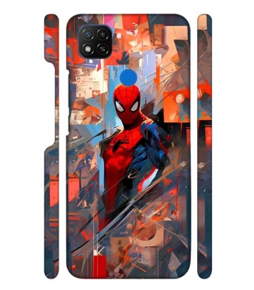 Spiderman graphics with mirror effect POCO C31 Mobile Cover