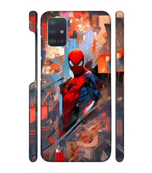 Spiderman graphics with mirror effect Samsung Galaxy A51 Mobile Cover