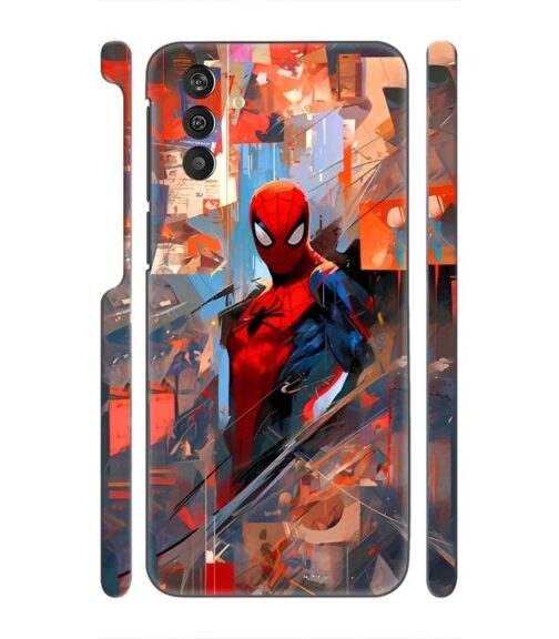 Spiderman graphics with mirror effect Samsung Galaxy M13 4G Mobile Cover