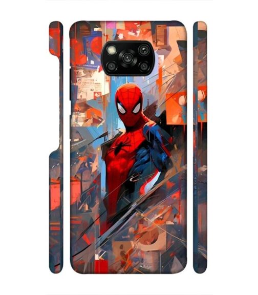Spiderman graphics with mirror effect Poco X3 Mobile Cover