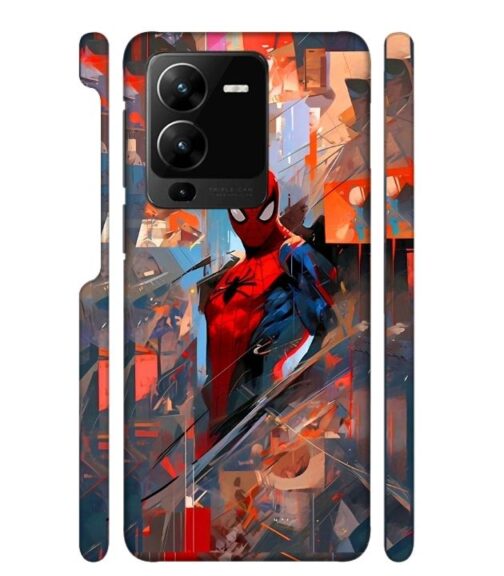 Spiderman graphics with mirror effect Vivo Y22 Mobile Cover