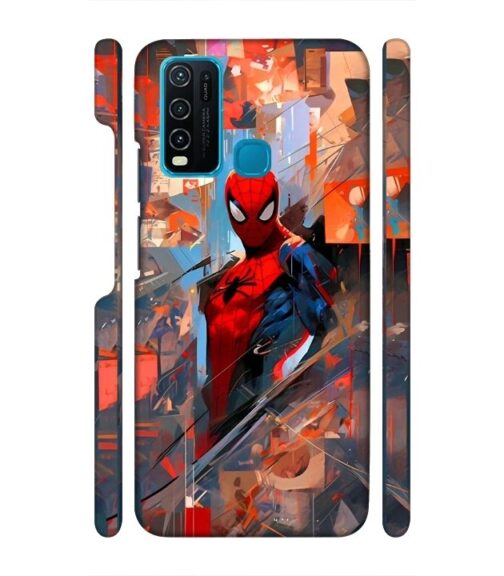 Spiderman graphics with mirror effect Vivo Y30 Mobile Cover
