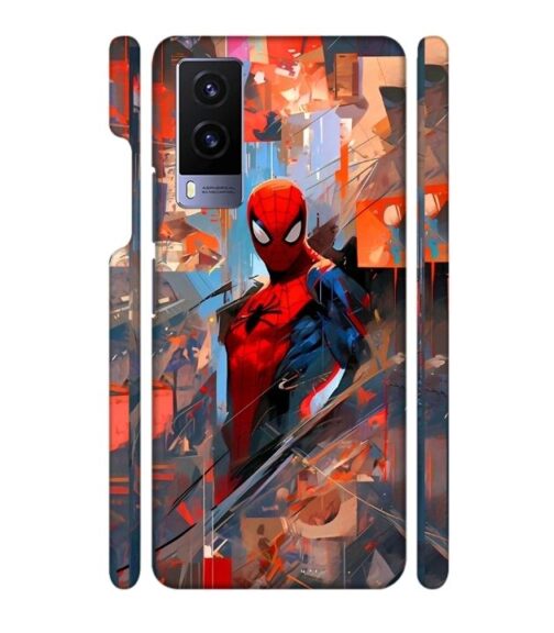 Spiderman graphics with mirror effect Vivo V21 E Mobile Cover