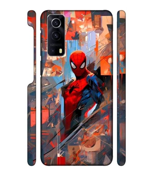 Spiderman graphics with mirror effect iQOO Z3 Mobile Cover