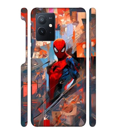 Spiderman graphics with mirror effect iQOO Z6 Mobile Cover