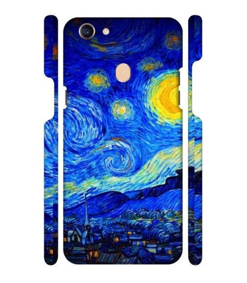 Abstract painting design to the sky and mountain Oppo F7 Mobile Cover