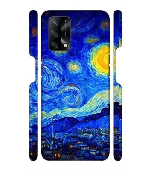 Abstract painting design to the sky and mountain Oppo F19 S Mobile Cover