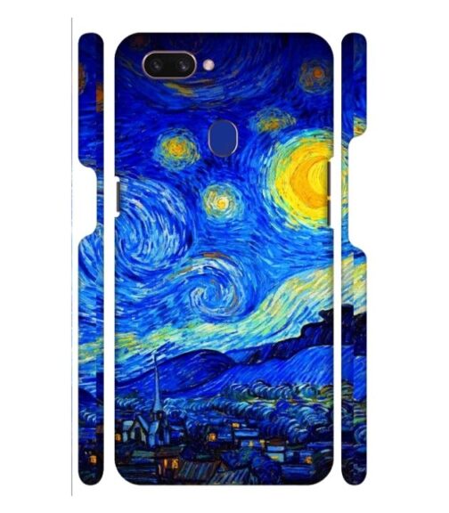 Abstract painting design to the sky and mountain Oppo F9 Pro Mobile Cover