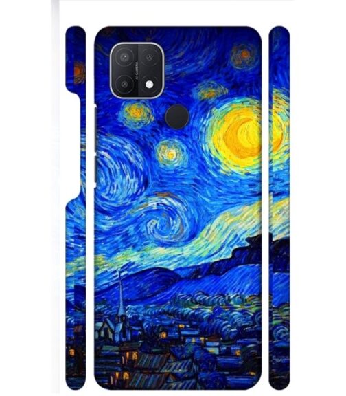 Abstract painting design to the sky and mountain Oppo A15 S Mobile Cover