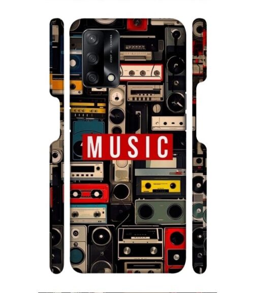 FM radio, speaker with vintage theme Oppo F19 S Mobile Cover