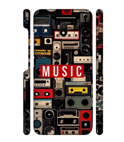 FM radio, speaker with vintage theme Redmi 8 A Mobile Cover