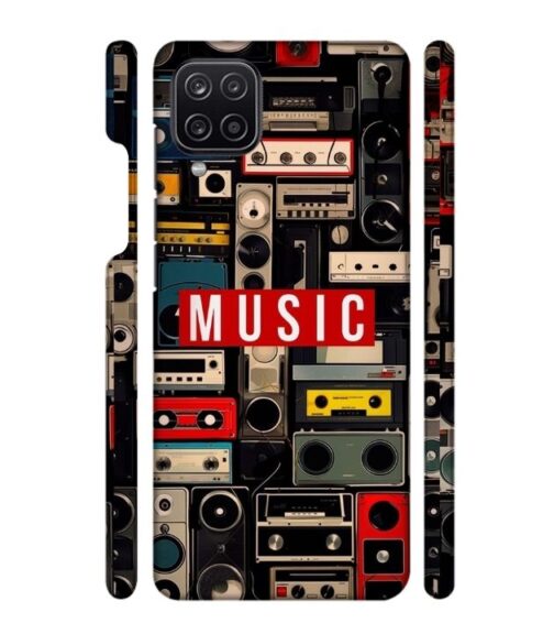 FM radio, speaker with vintage theme Samsung Galaxy A12 Mobile Cover