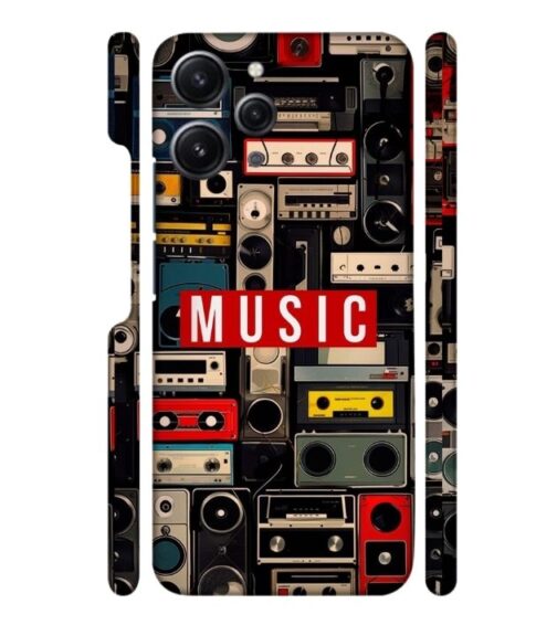 FM radio, speaker with vintage theme Redmi 12 (5G) Mobile Cover