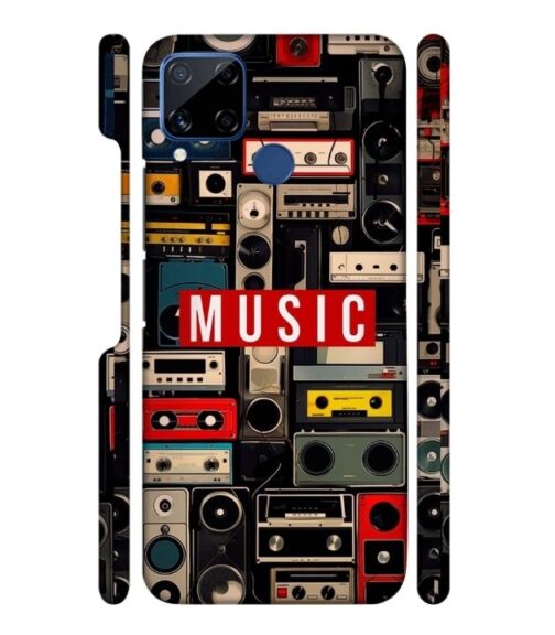 FM radio, speaker with vintage theme Realme C15 Mobile Cover