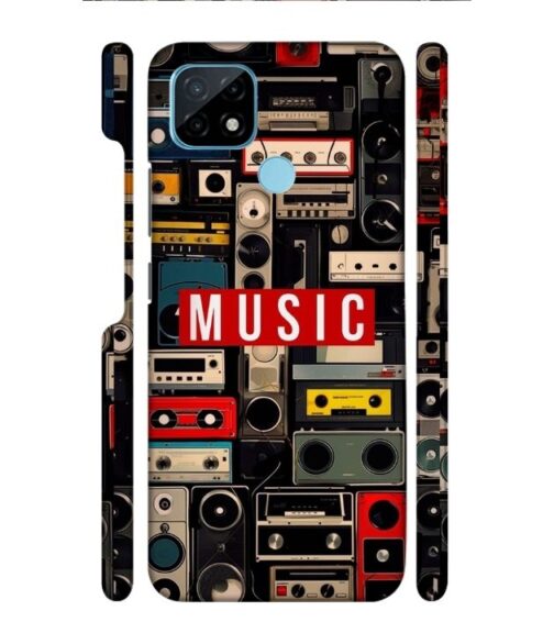 FM radio, speaker with vintage theme Realme C21 Mobile Cover
