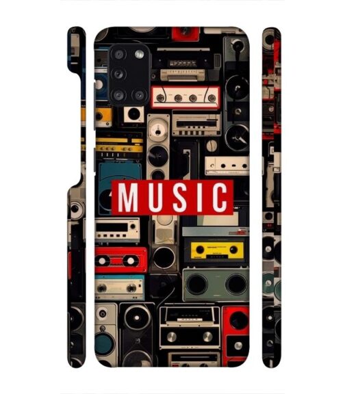 FM radio, speaker with vintage theme Samsung Galaxy A31 Mobile Cover