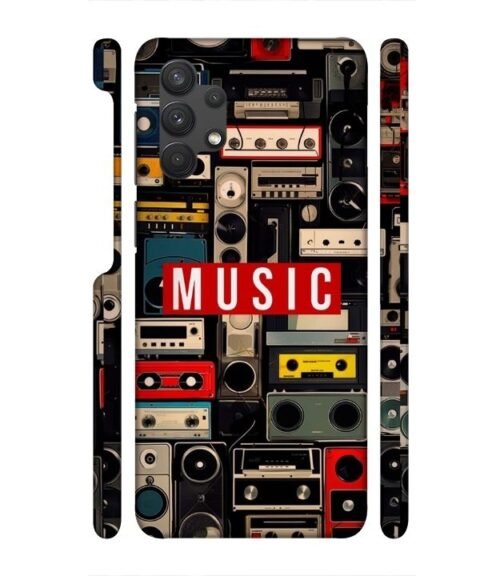 FM radio, speaker with vintage theme Samsung Galaxy A32 Mobile Cover