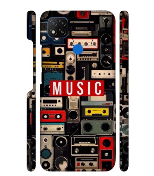 FM radio, speaker with vintage theme POCO C31 Mobile Cover