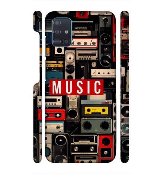 FM radio, speaker with vintage theme Samsung Galaxy A51 Mobile Cover