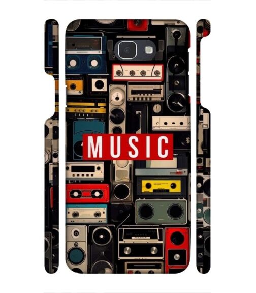 FM radio, speaker with vintage theme Samsung Galaxy J7 Prime Mobile Cover