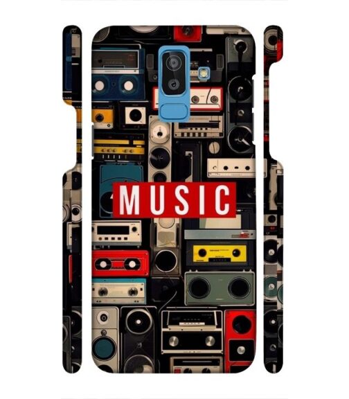 FM radio, speaker with vintage theme Samsung Galaxy J8 Mobile Cover