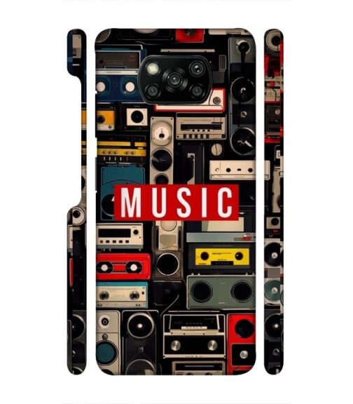 FM radio, speaker with vintage theme Poco X3 Mobile Cover