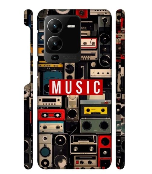FM radio, speaker with vintage theme Vivo Y35 Mobile Cover