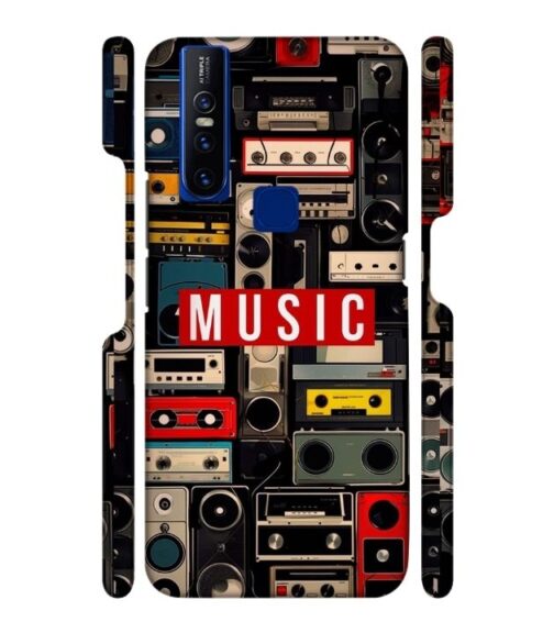 FM radio, speaker with vintage theme Vivo V15 Mobile Cover