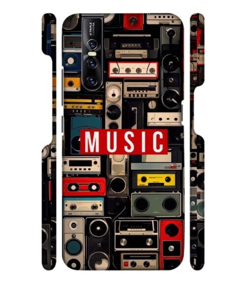 FM radio, speaker with vintage theme Vivo V15 Pro Mobile Cover