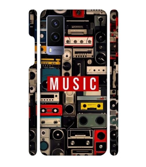FM radio, speaker with vintage theme Vivo V21 E Mobile Cover