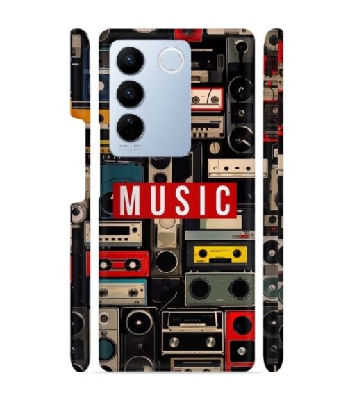 FM radio, speaker with vintage theme Vivo V27 5G Mobile Cover
