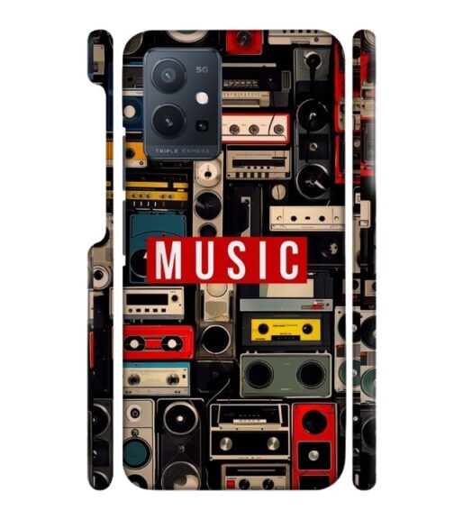 FM radio, speaker with vintage theme Vivo T1 (5) Mobile Cover