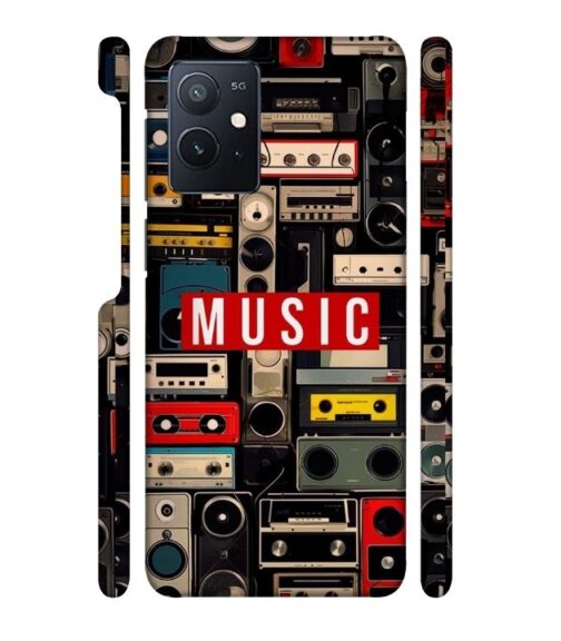 FM radio, speaker with vintage theme iQOO Z6 Mobile Cover