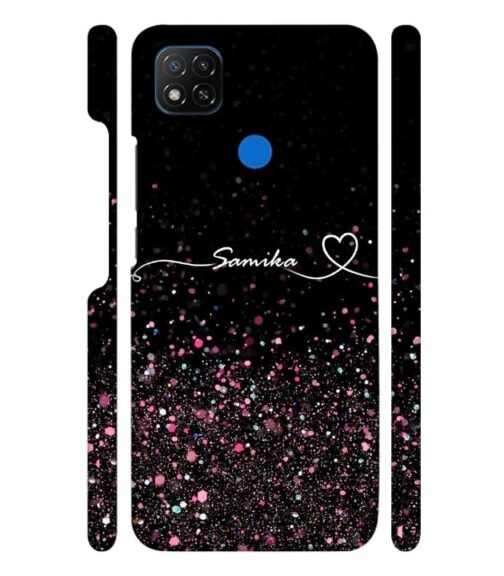 Floral design with Customize text POCO C31 Mobile Cover