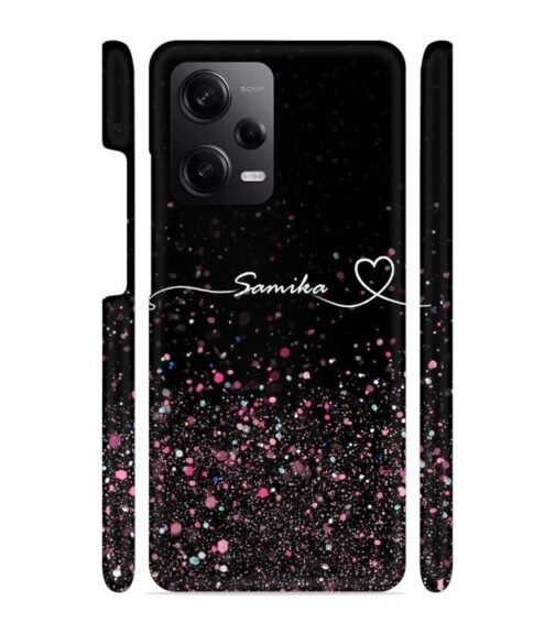 Sparkle design with Customize text Redmi Note 12 (5G) Mobile Cover
