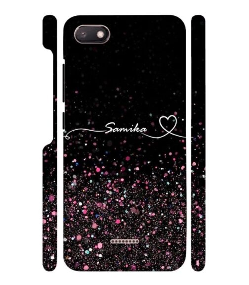 Sparkle design with Customize text Redmi 6 A Mobile Cover