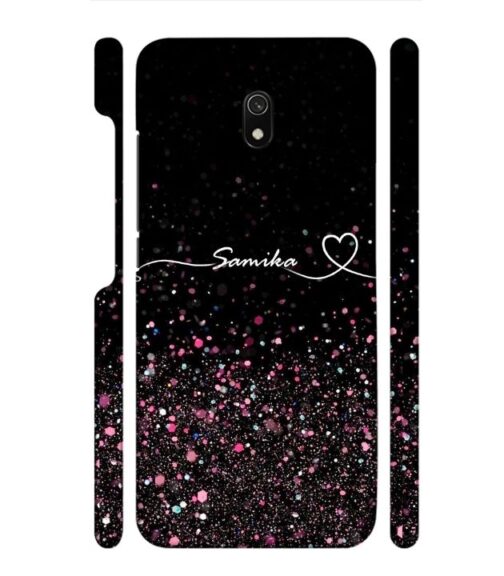 Sparkle design with Customize text Redmi 8 A Mobile Cover