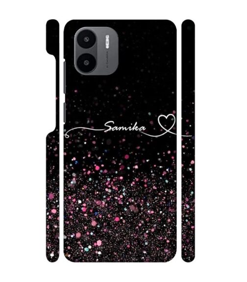 Sparkle design with Customize text Redmi A1 Mobile Cover