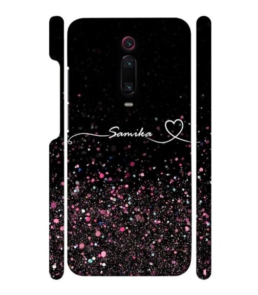 Sparkle design with Customize text Redmi K20 Pro Mobile Cover